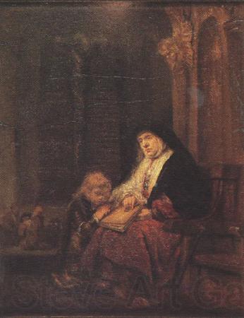 REMBRANDT Harmenszoon van Rijn Hannab in the Temple (mk33) Norge oil painting art